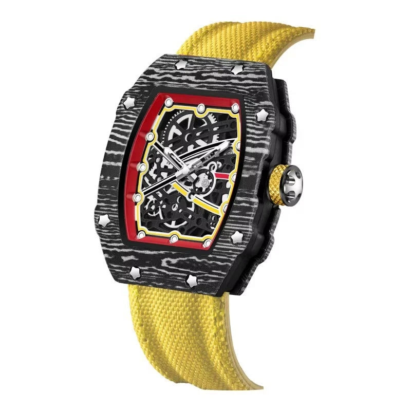 Overtake Watch – Bold Wrist Presence for Everyday Wear — Black/yellow