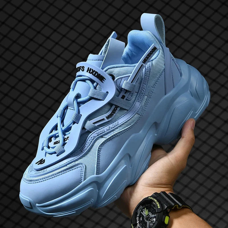 Men's Chunky Casual Sneakers – Breathable Mesh, Odor Control — F602-2 3